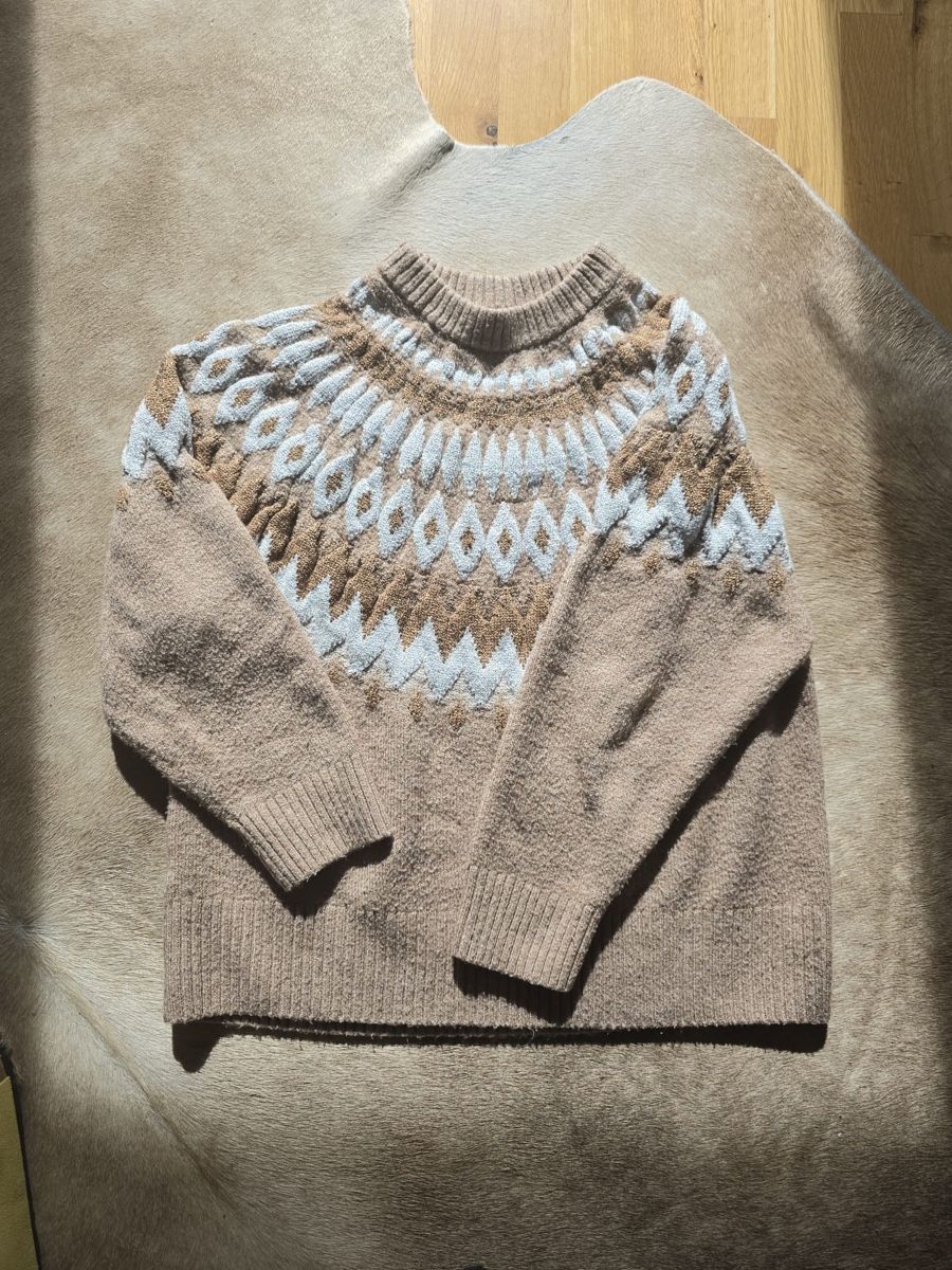 Mango Pulls & Sweat-shirts: Mango Pullover Fair Isle Muster Camel Weiss Grösse M – D'occasion à Zürich par olalinda