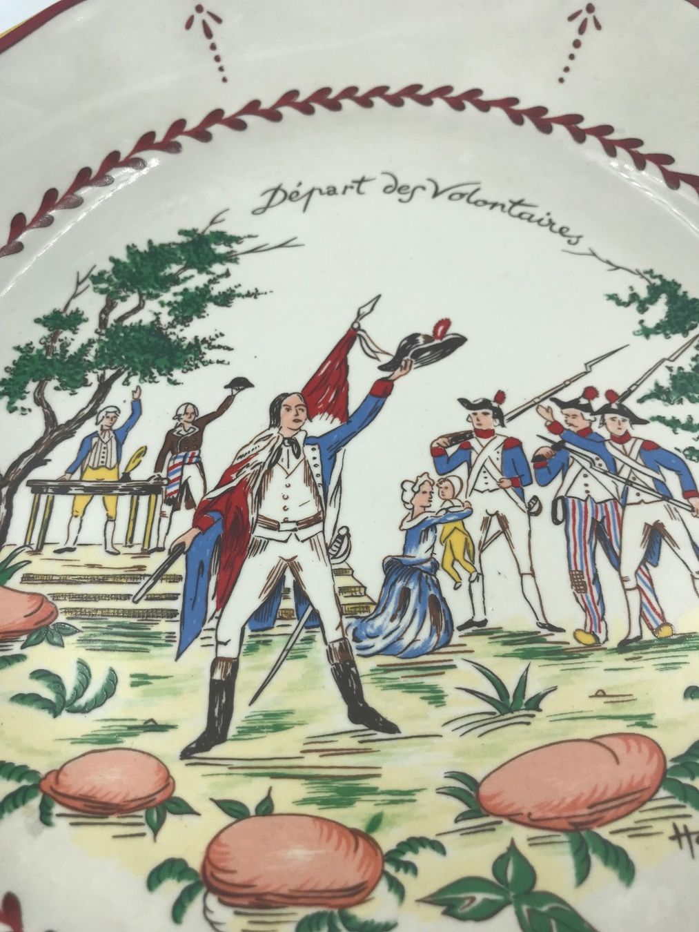 Teller: Assiette Ancienne Faïence De Saint Clément La Révolution – Gebraucht aus Genève von Eric1823 1