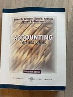 Accounting, text and cases
