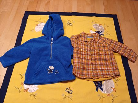 Winter Set: Fleecejacke & Hemd, Grösse 80, Top Zustand!