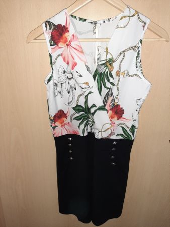 Combishort été chic, imprimé floral S