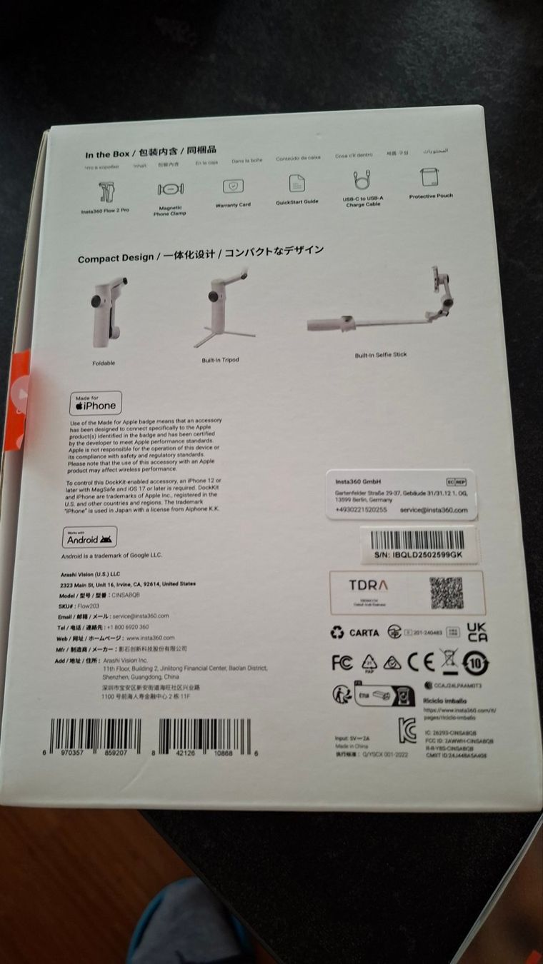 Insta360 Halterungen: Insta360 Flow 2 Pro – Ultimate AI Tracking Stabilizer – Neu (gemäss Beschreibung) aus Muttenz von fas_7tsh 1