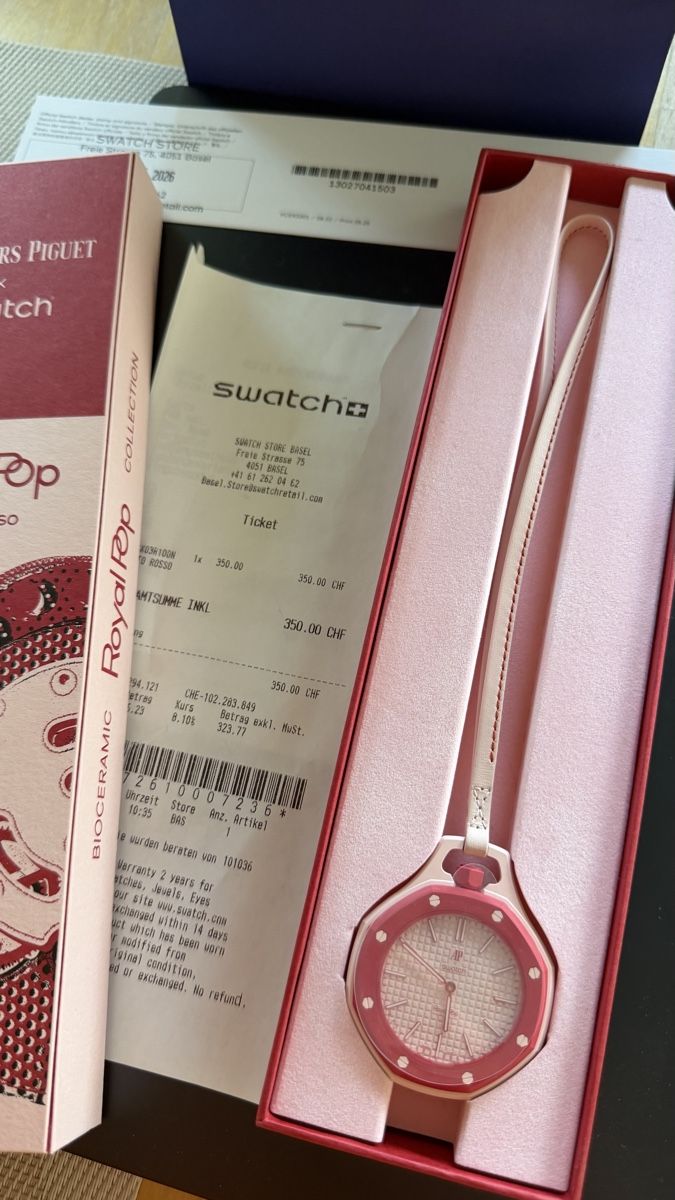 Swatch Orologi: Ap x Swatch Royal Pop Otto Rosso – Nuovo (secondo la descrizione) da Basel venduto da rup_r2m2 3