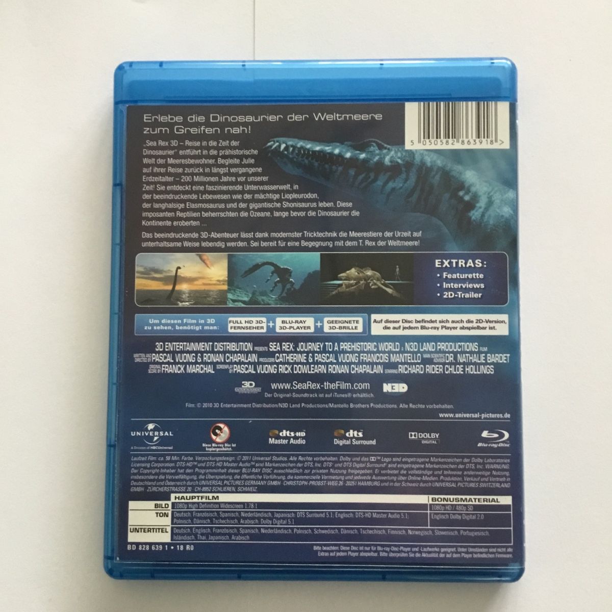 Tutti i DVDs: Sea Rex - 3D + 2D - Blu Ray Selten – Nuovo (secondo la descrizione) da Blauen venduto da berlingo65 1