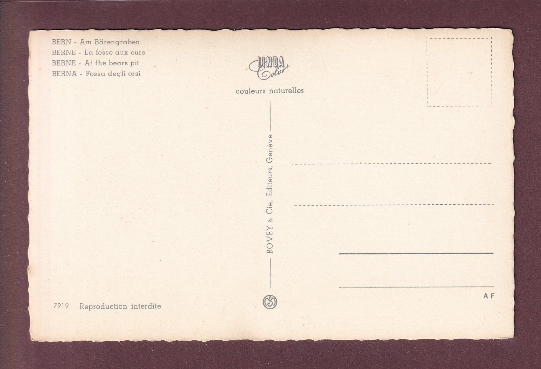 Cartoline postali: BERN - Bärengraben – Usato da Pully venduto da nicecards 1