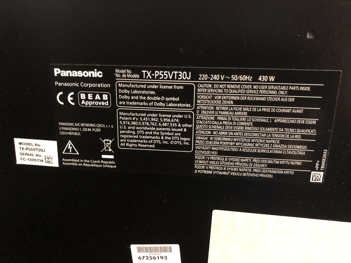 Fernseher: Fernseher 55 Zoll Plasma – Gebraucht aus Dussnang von cho_8dcz 3