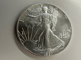 1 Unze Silber American Eagle 1987