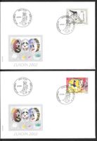 2 FDC 1051-1052 Serie Einzelmarken Europamarken ET 15.5.2002