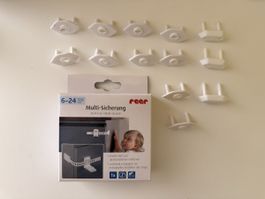 Kinder Multi Tür Sicherung & 12 Stück Steckdosenschutz