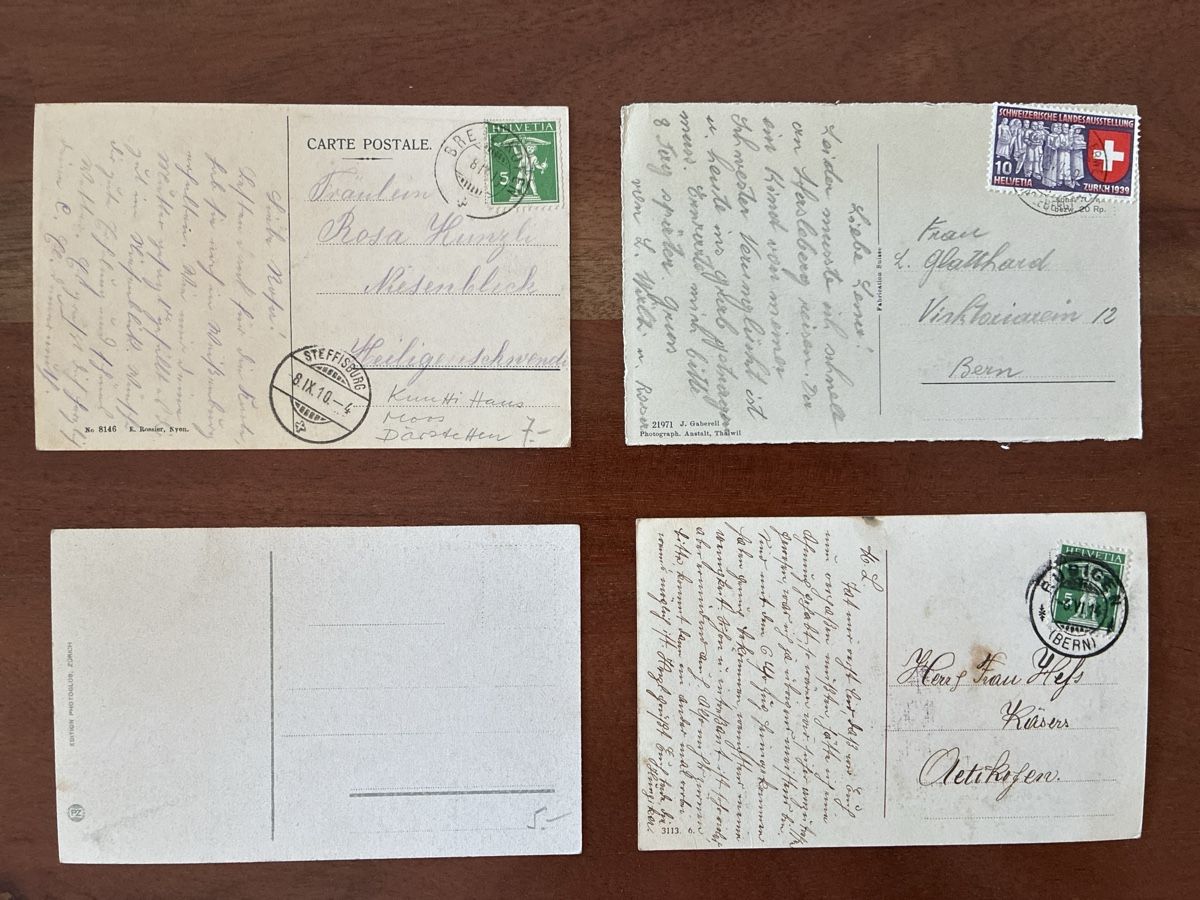 Cartoline postali: 10 Ansichtskarten Schweiz von Diversen Bauernhäusern  – Usato da Oftringen venduto da Cla.vD.74 5