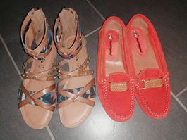 Leder-Mokassins HUSH PUPPIES & Sandalen TAMARIS, Gr. 39