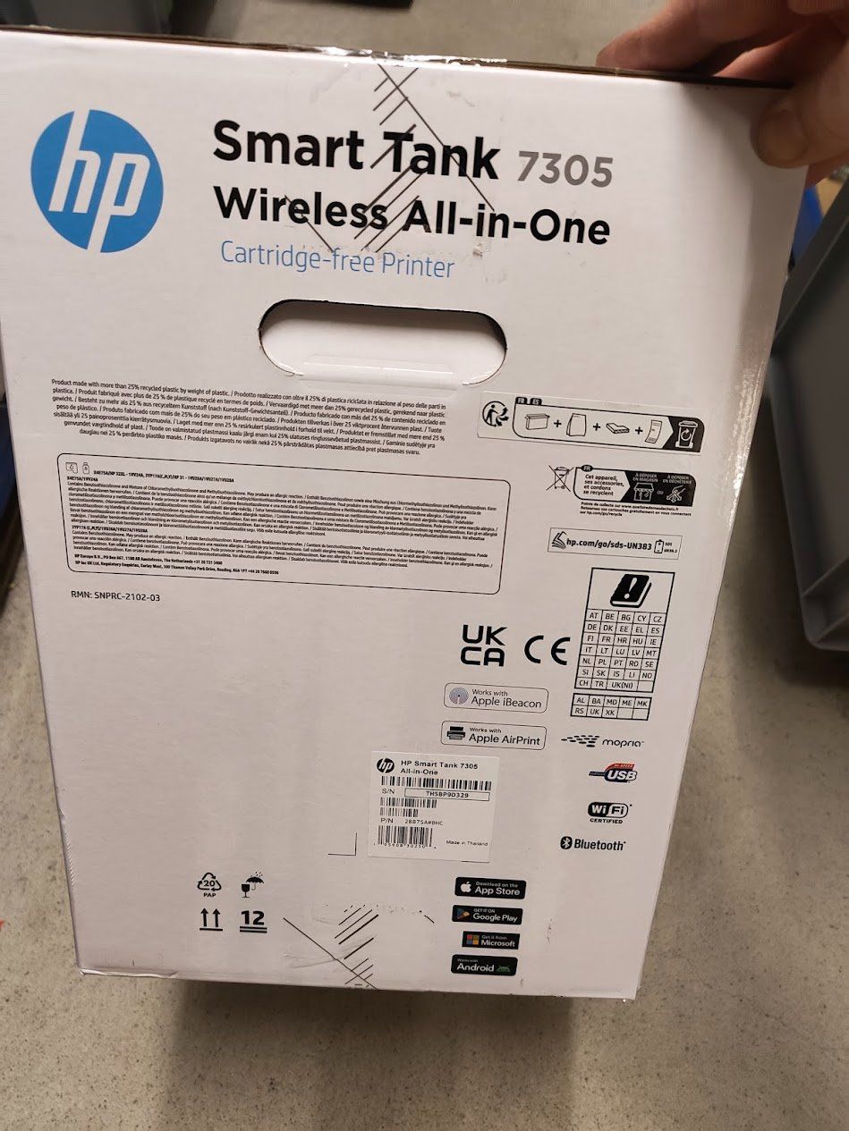 Hewlett Packard Stampanti: HP Smart Tank 7305 Wireless Drucker - Orginalverpackt – Nuovo e nell'imballaggio originale da Russikon venduto da Shamen 2