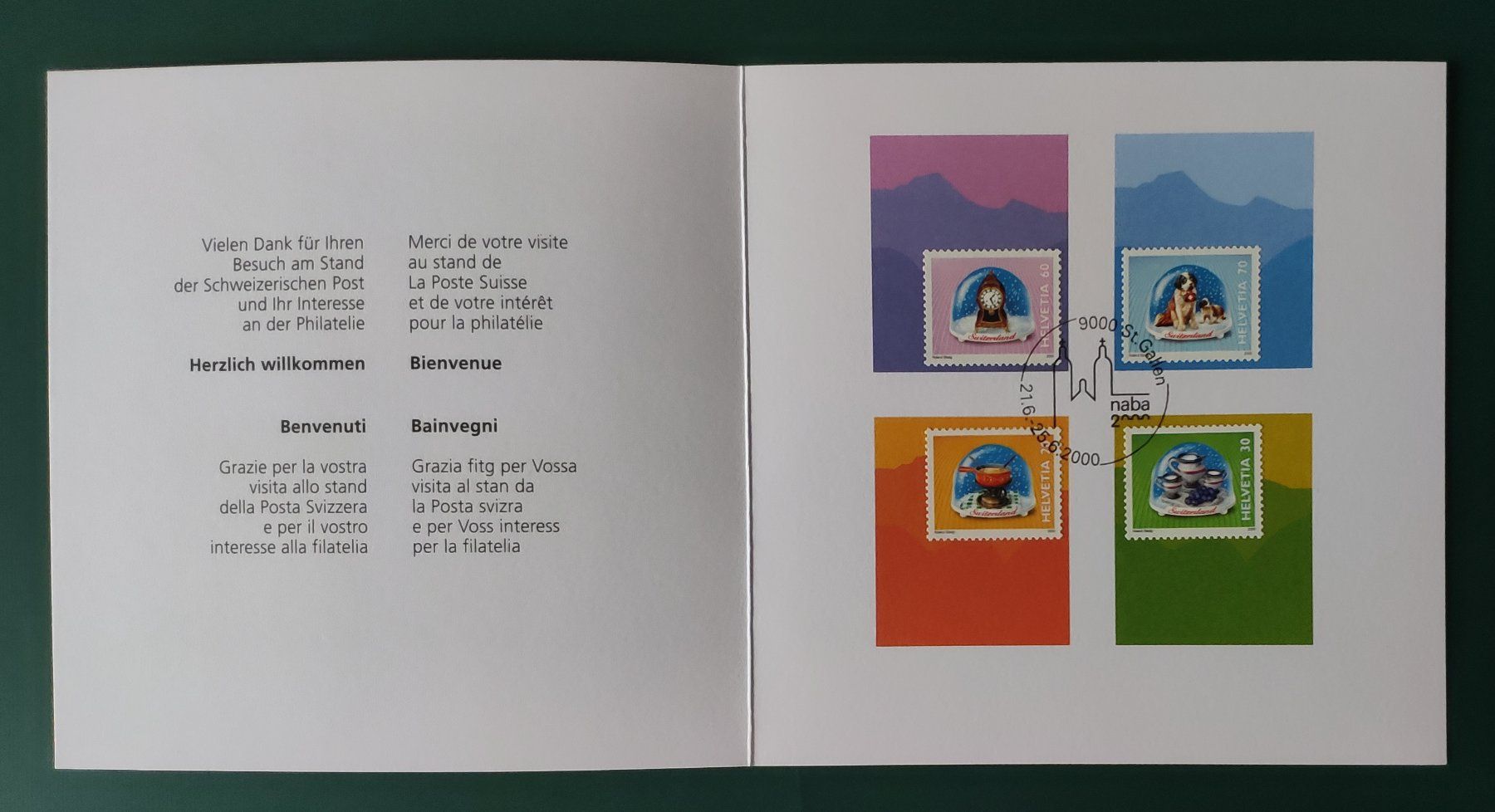 Tutti i francobolli: 2000 Dauermarken Post Souvenier NABA – Usato da Volketswil venduto da Spacepanda