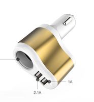 120W 3.1A Dual Autoladegerät Splitter  1 x KFZ-Ladegerät
