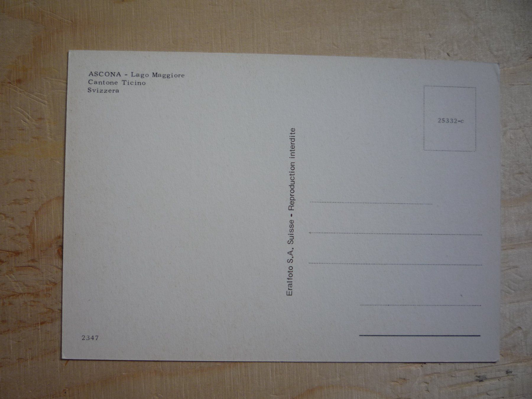 Cartes postales: Ascona, 2347 – D'occasion à Rieden SG par Brockehuesli 1