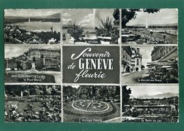 Souvenir de Genève fleurie, 8 Ansichten, 1956, gelaufen