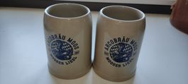 2x Bierkrüge Arcobräu, Moos, Bayern (neu und unbenützt)