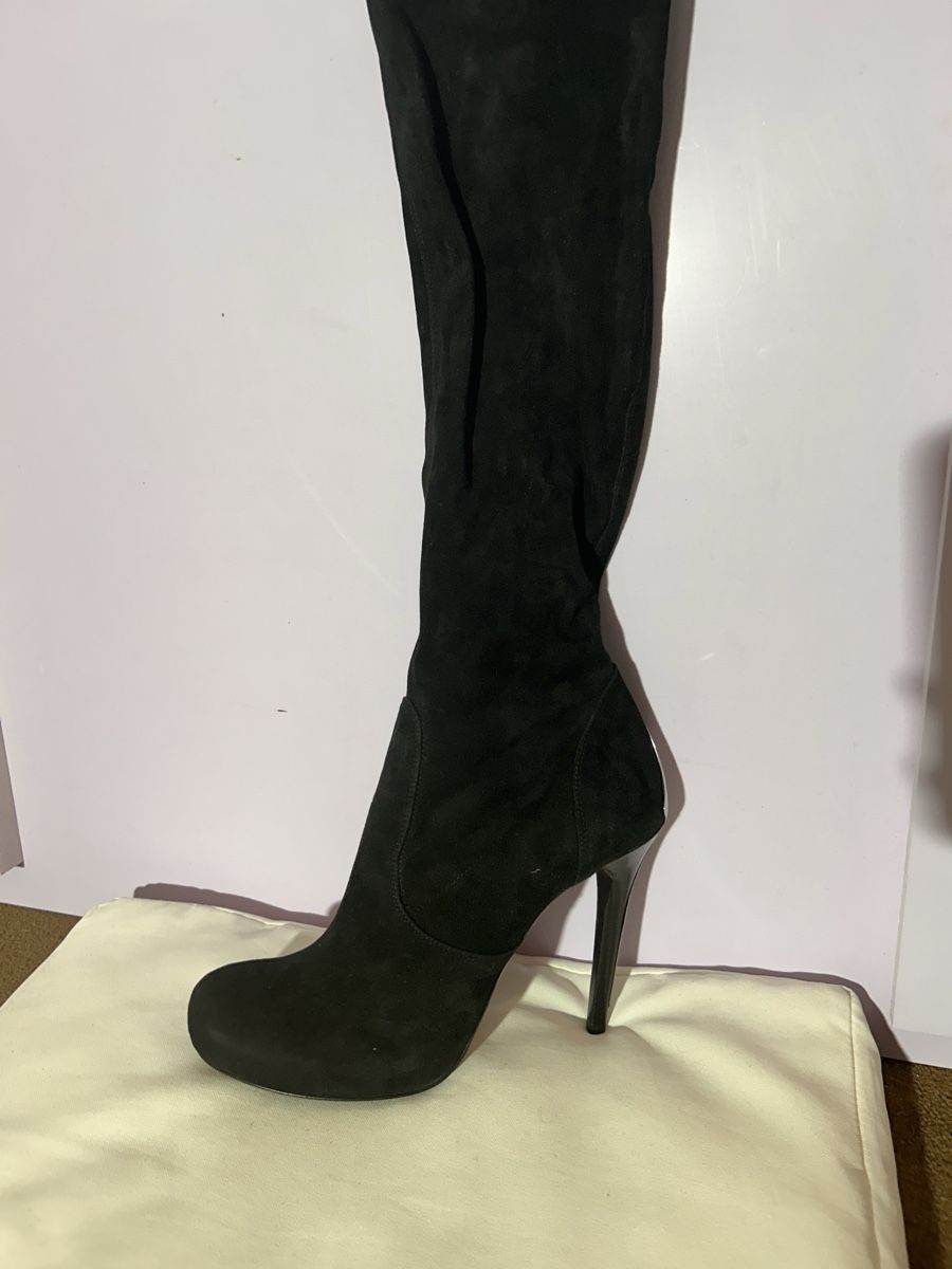 Scarpe da donna: Suede Over-the-Knee Boots, Size 40, Black, New – Nuovo (secondo la descrizione) da Veyrier venduto da aliyag 5