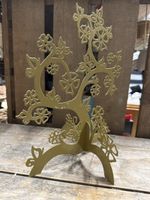 Deko Magnet Baum goldfarben Metall neu
