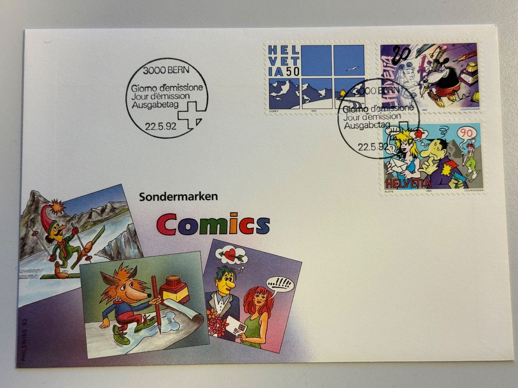 Tutti i francobolli: Sondermarken Comics 1992 – Usato da Küssnacht am Rigi venduto da POSTOMASTER