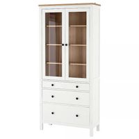 Vitrine à trois tiroirs Hemnes