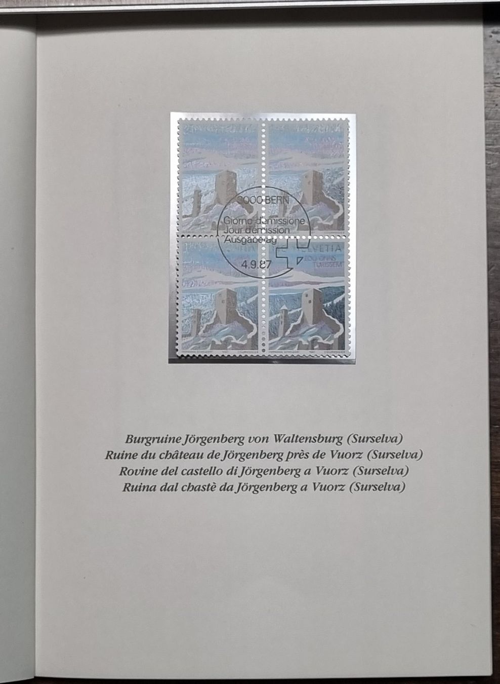 Tutti i francobolli: 1987 TOURISMUS-BLOCK_GESCHENKHEFT_Block+Vb ET ! – Usato da Marthalen venduto da Ch_quality 8
