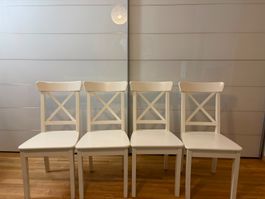 4x IKEA Esszimmerstühle weiss