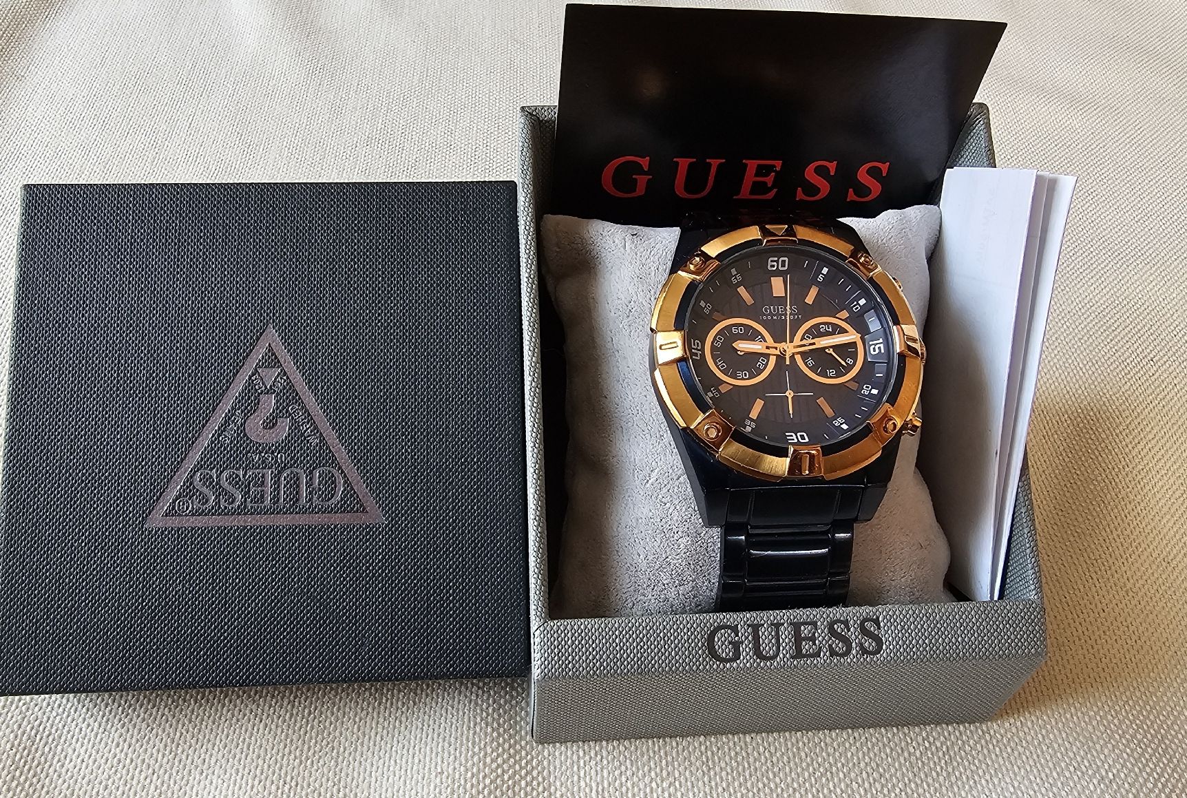 Guess Orologi: GUESS Chronograph mit Box elegante Herrenuhr 45mm – Usato da Speicher venduto da Lemore 1