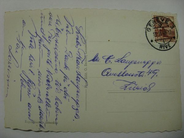 Ansichtskarten: AK  Genève – Gebraucht aus Gundetswil von Egro01 1