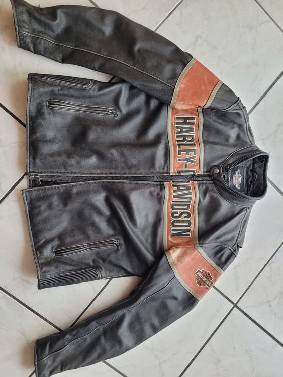 Harley-Davidson Lederjacke Für Herren – Aus Rindsleder, Mit Protektoren, Slim Fit, Größe XXL