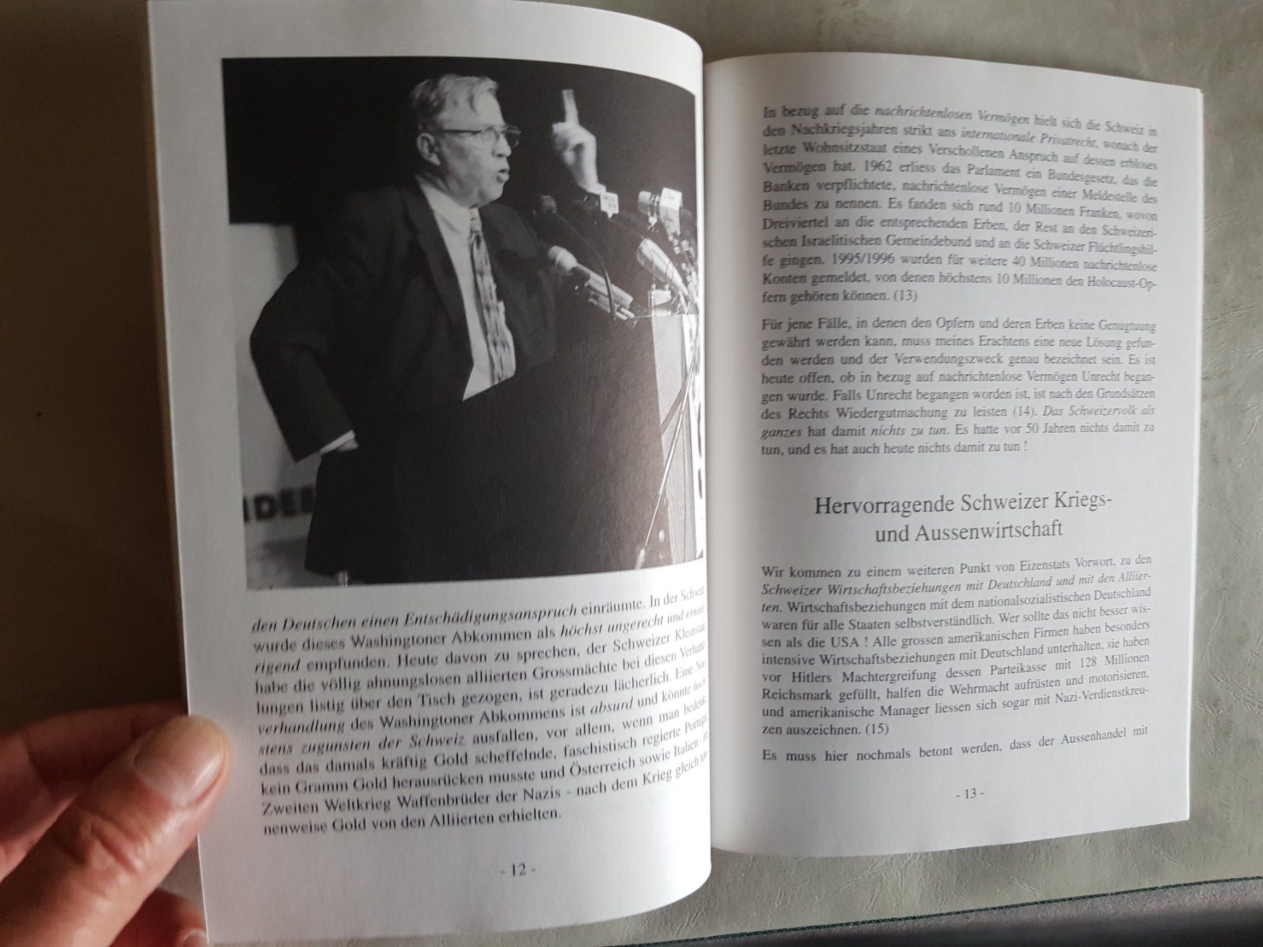Libri: Die Schweiz und der Eizenstat-Bericht 1997 Chr. Blocher – Usato da Walterswil BE venduto da Lonitti 2