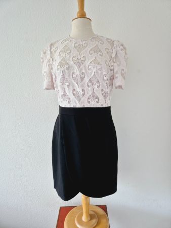 SANDRO PARIS KLEID DRESS 590 CHF 40 L TOP ZU BOOTS STIEFEL