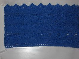 Baumwoll Häkelspitze royalblau 2cm breit Reststücke!