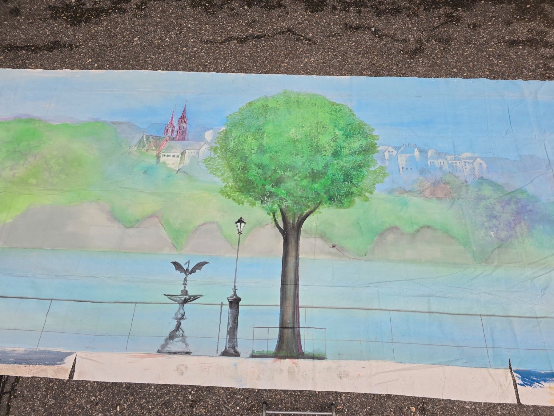 Poster & Bilder: Prospekt / Bühnenhintergrund Basel Münster – Gebraucht aus Bottmingen von Foernbachertheater