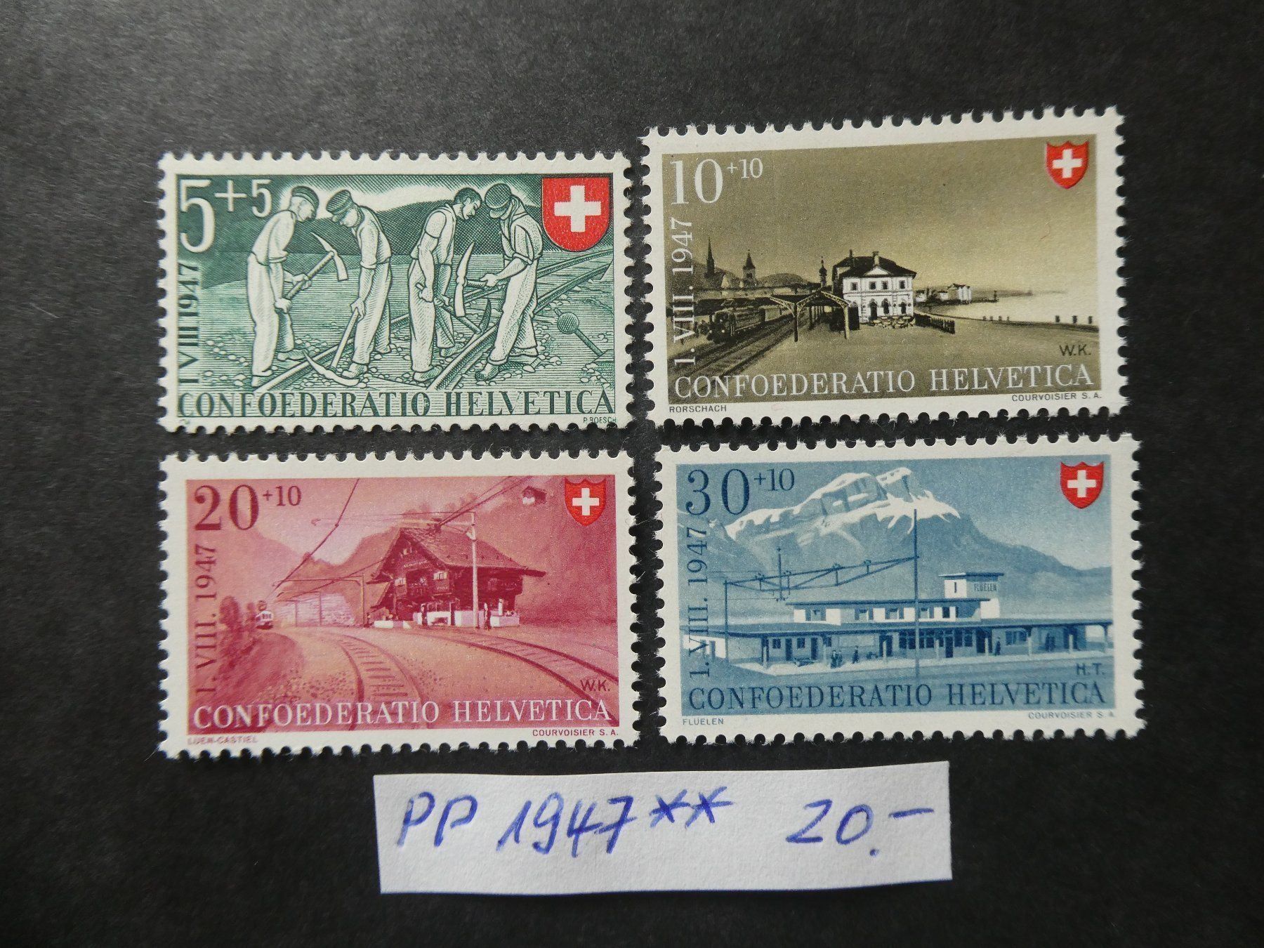 Tutti i francobolli: Pro Patria 1947 postfrisch – Usato da Lausen venduto da Herbamare01