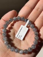 Schwarzer Rutilquarz Armband,Edelstein Armband