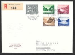 FDC Pro Patria Serie 1956; B76 - B80 ET Bern 1.6.1956