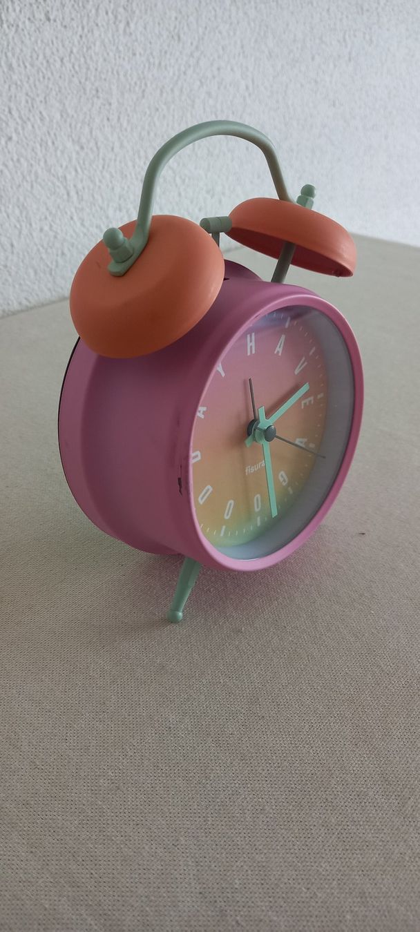 Sveglie: Glockenwecker in Farbe pink orange mint, Durchmesser 11.5cm – Usato da Thun venduto da Nordkapp 3