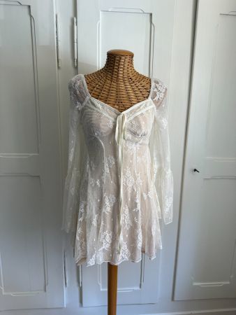Spitzenkleid offweiss 36