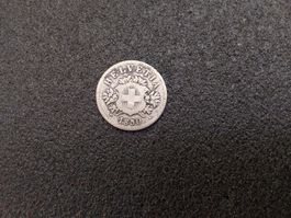 20 rappen 1850 "geschlossene 5 abbart "