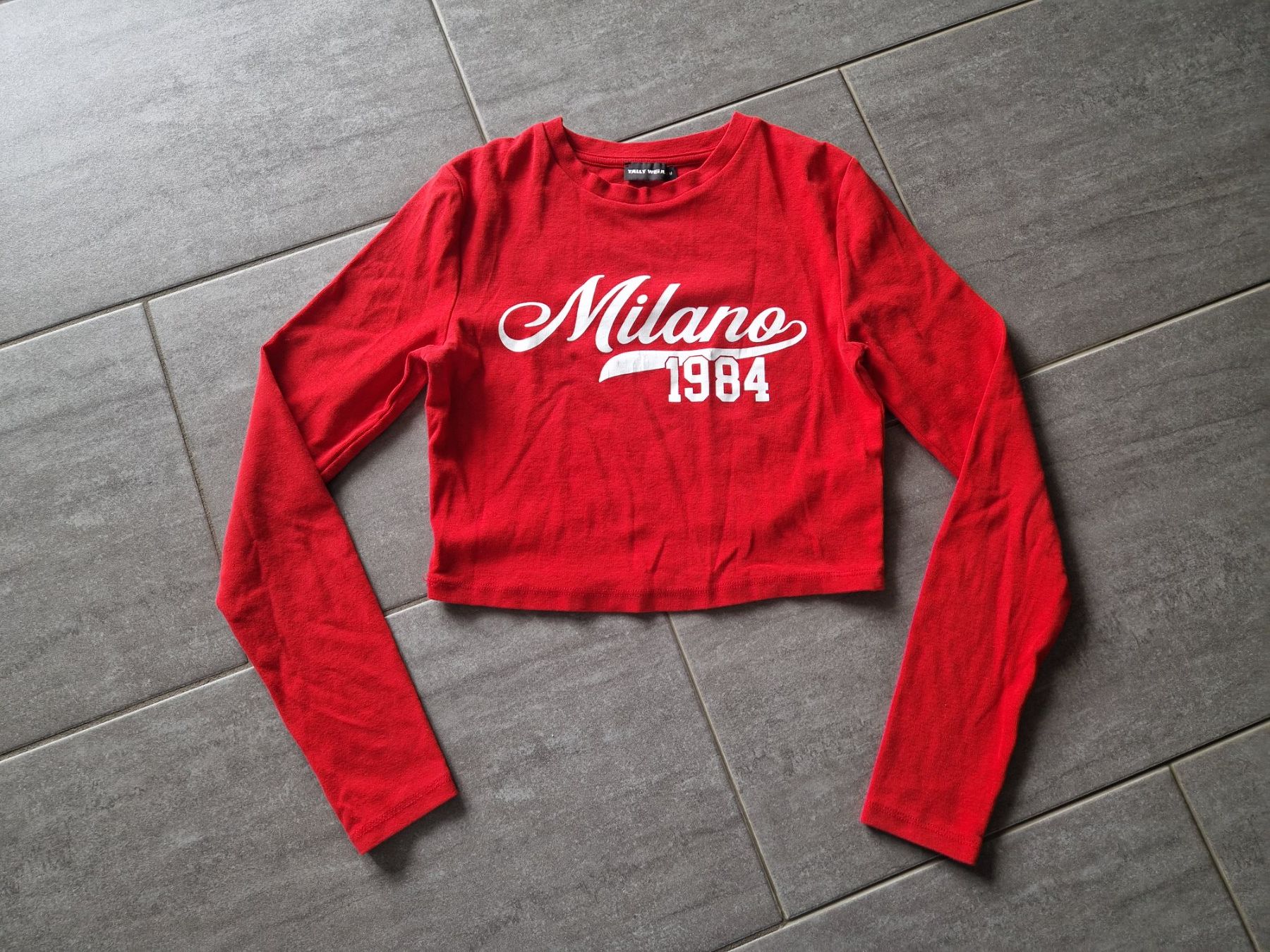 Tally Weijl T-shirt: TALLY WEIJL Langarm-Sweatshirt rot gr. M – Usato da Mezzovico venduto da maemy