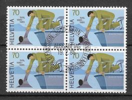 Timbres Suisse: Bloc de 4 1985 N°713 avec gomme
