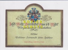 Etikette - Wehlener Sonnenuhr feine Spätlese 1959 /bd