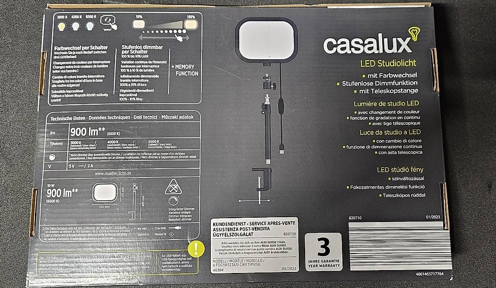 Lampes: Casalux LED Studio Licht – D'occasion à Waldstatt par jocus08 1