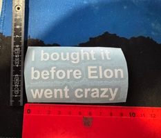 Vinyl Sticker für Tesla - I bought it before Elon went crazy