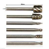 6stk. Bohrer HSS  Bits Gravur Cutter Schleifen Polieren Kopf