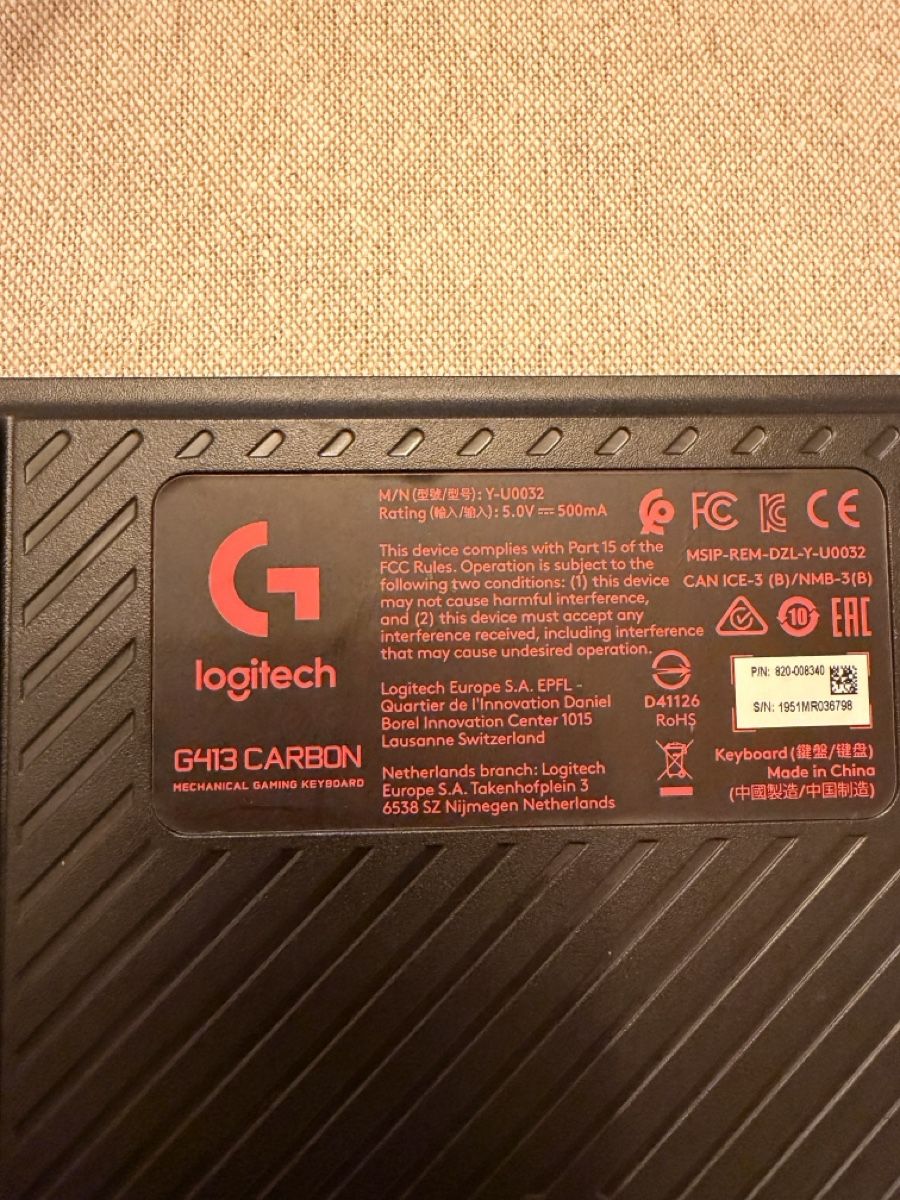 Logitech Claviers: Logitech G413 CARBON clavier mécanique utilisé – D'occasion à Cudrefin par TGV23 1