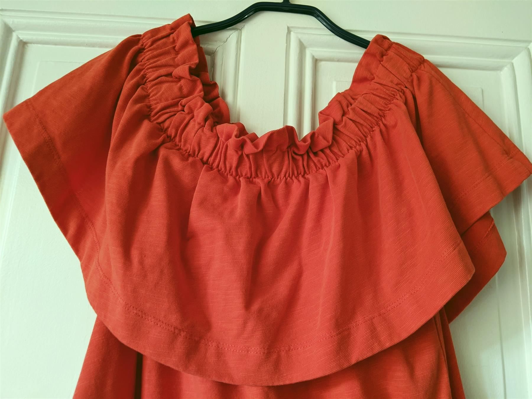 H&M Vestiti: H&M : Mini-robe orange vif col Carmen M-L – Nuovo (secondo la descrizione) da Petit-Lancy venduto da lilycerise 1