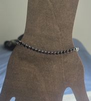 Bracciale tennis nero con strass nuovo