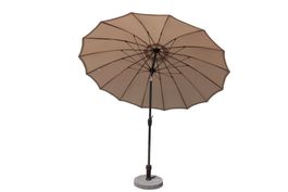 Gardeko Sonnenschirm taupe rund 270 cm Stange anthrazit